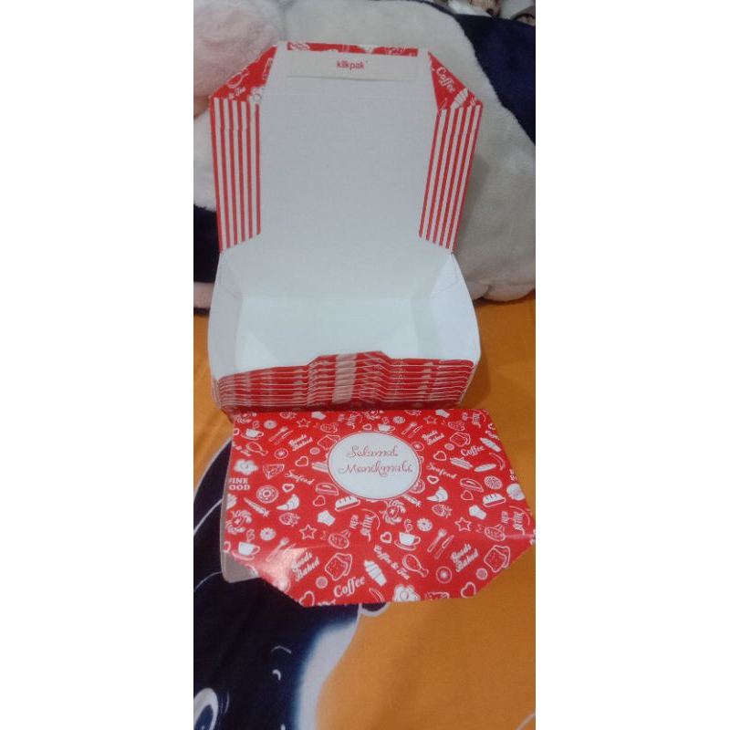 Paper Lunch Box Laminasi.✓✓murah habisin stock,kotak makanan,box makanan,ukuran lebih besar dari sta