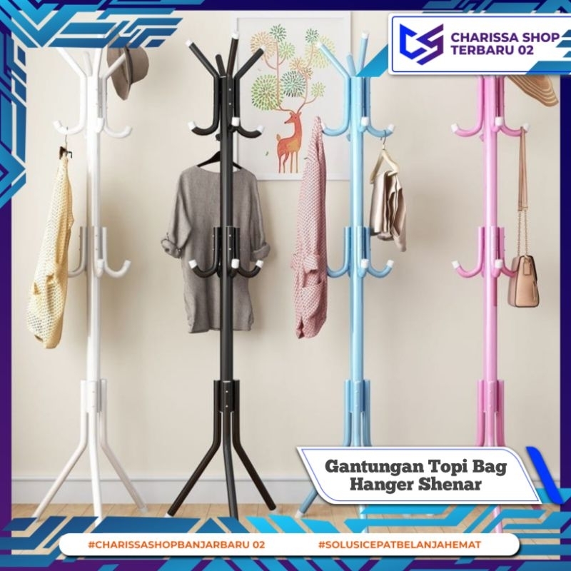 Gantungan Topi Bag Hanger Shenar / Stand Hanger Gantungan Topi Berdiri / Rak Gantung