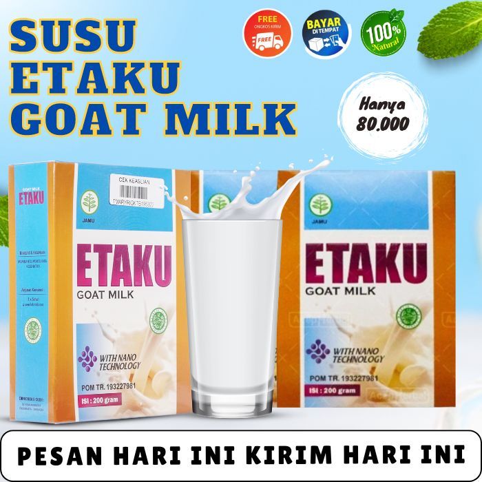 

Walatra Etaku - Susu Kambing Etawa Asli 100% Original Aman Sudah BPOM dan Halal MUI