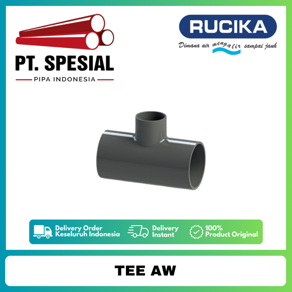 Tee AW PVC Rucika 2 - 3 Inch / Tee AW / Tee AW Rucika / Tee PVC AW - 06
