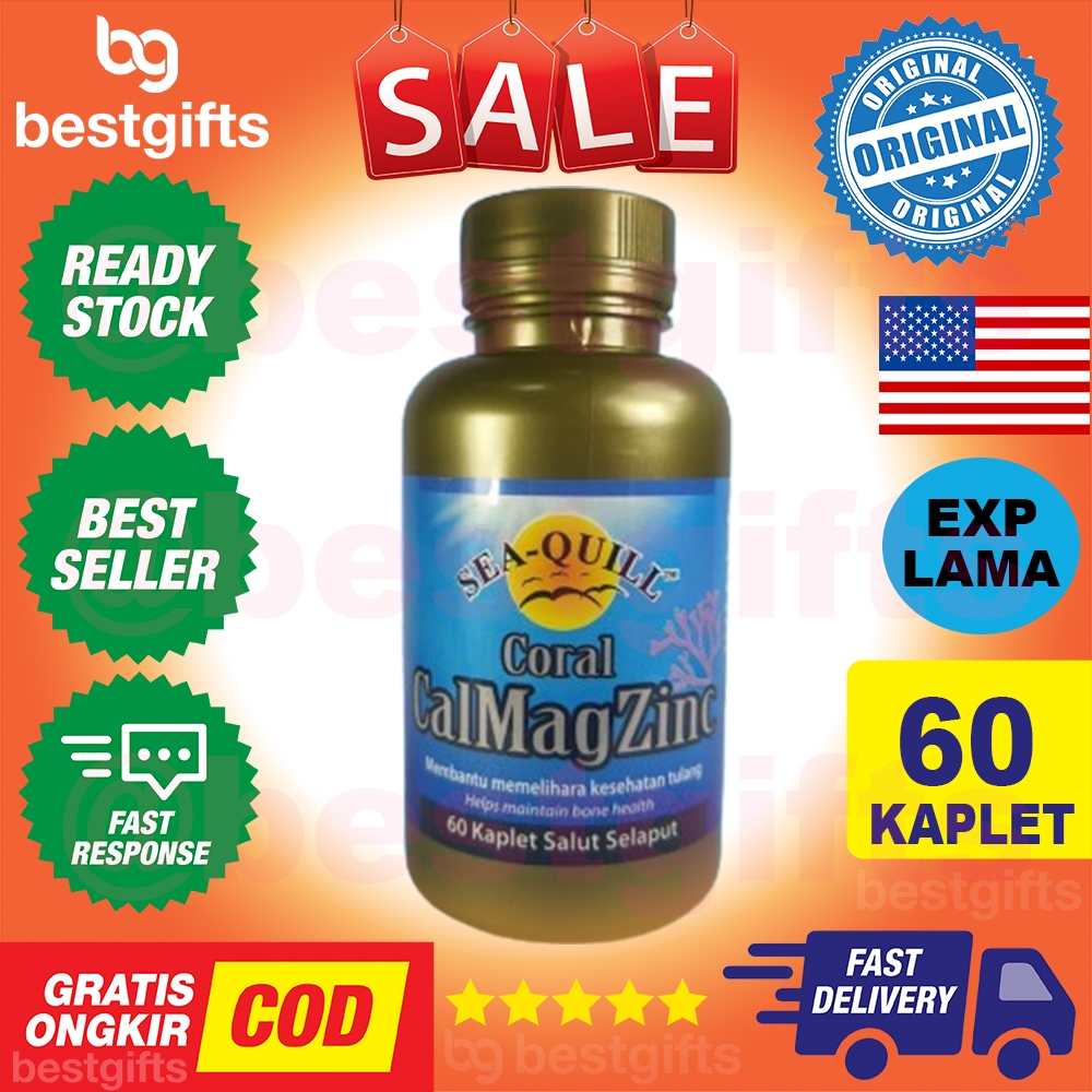 SEA-QUILL SEAQUILL SEA QUILL CORAL CALMAGZINC WITH VIT D3 UNTUK TULANG DAN SENDI 60 TABLET