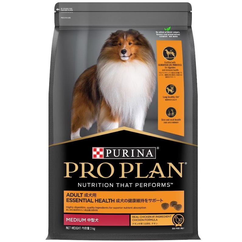 Pro Plan Dog Adult Medium Chicken 3KG Makanan Anjing Dewasa ProPlan