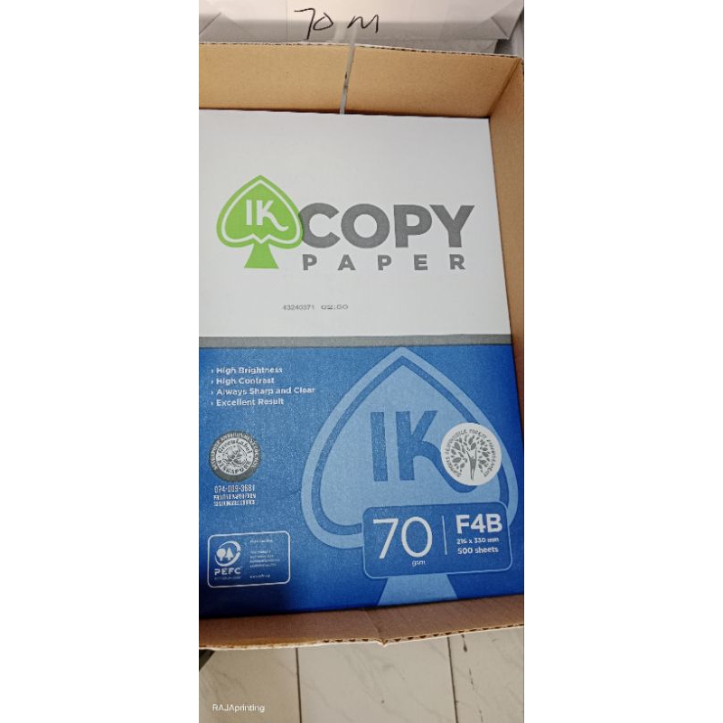 

Kertas Hvs F4 70 gr Ik