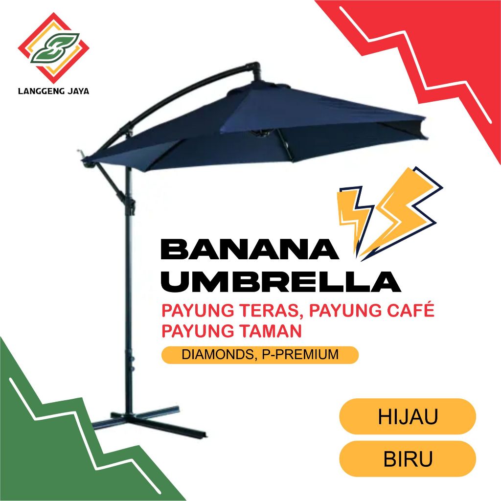 Payung Taman/Payung Cafe - Outdoor Umbrella Pelindung Panas Taman Kain Payung Cafe Furniture