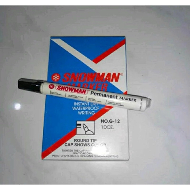 

Spidol permanen marker snowman/Spidol marker G original snowman