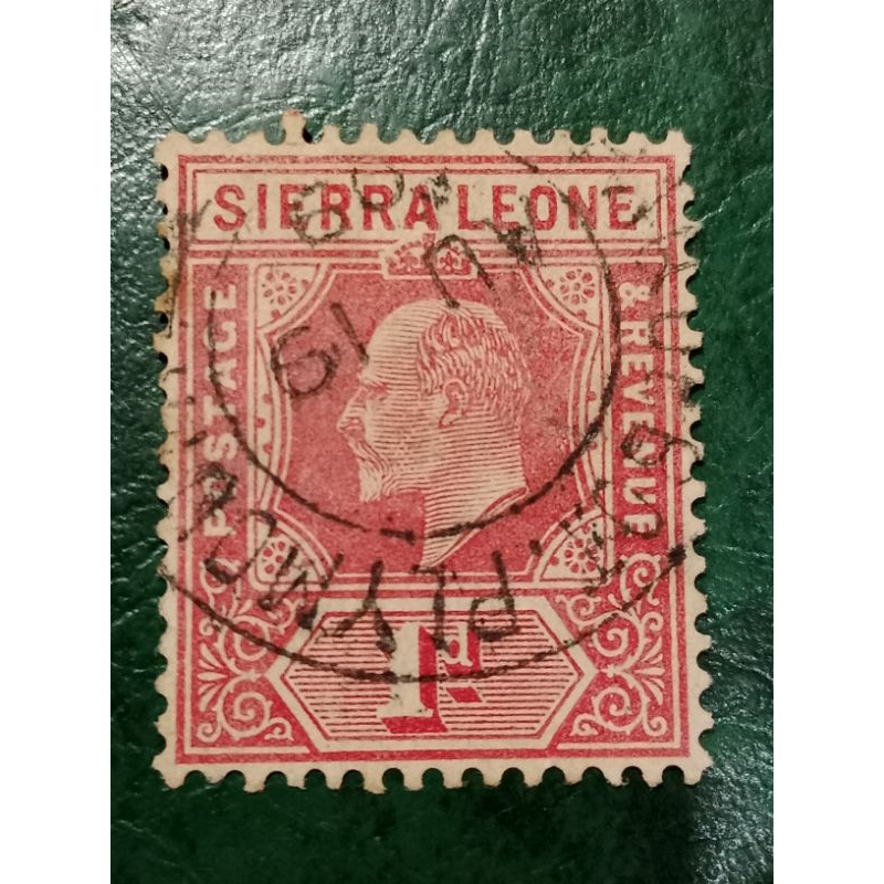 

Prangko Sierra Leone 1d King Edward Tahun 1907 USED