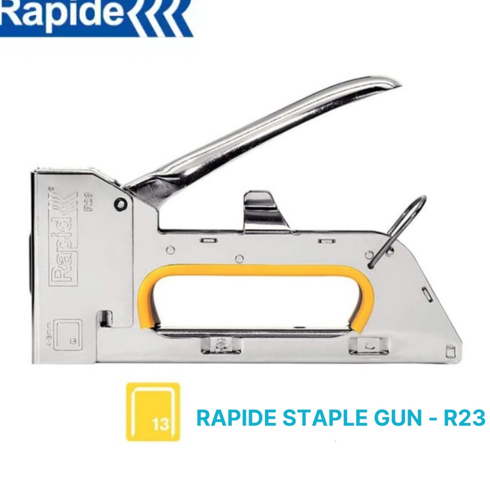 

KODE U27L DIJAMIN ASLI RAPIDE Staple Stapler Gun Tacker R23 Staples Hekter Gun Tembak Manual untuk Pengerjaan Sofa Jok Motor Kursi Laminating Dekorasi