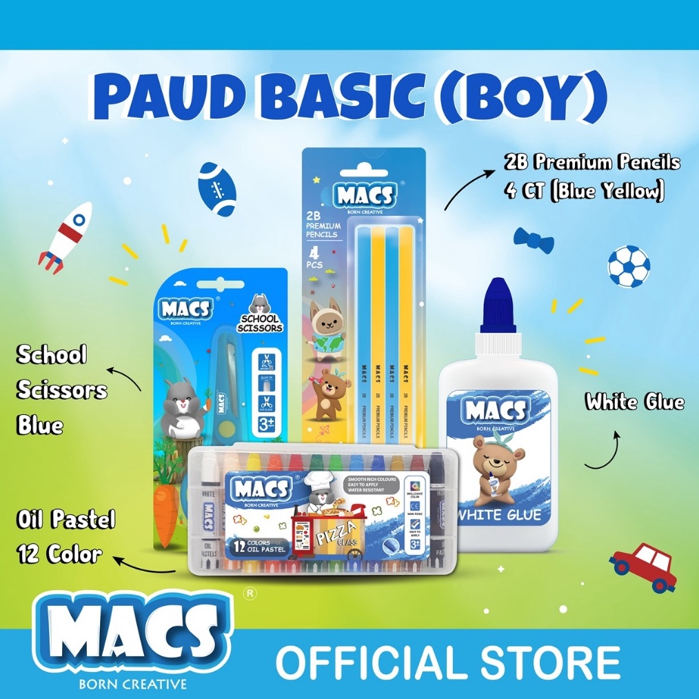 

KODE R48L MACS Paket PAUD BASIC Crayon Pensil Paket Sekolah