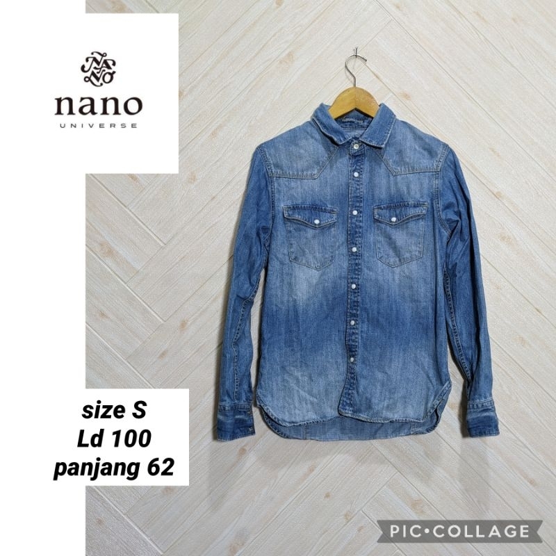 nano universe denim bahan kaku tebal..