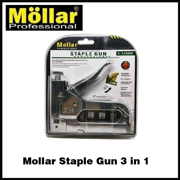 

KODE C69I MOLLAR Staples Gun Tacker 3in1 Staples Tembak Hekter Jok HEAVY DUTY