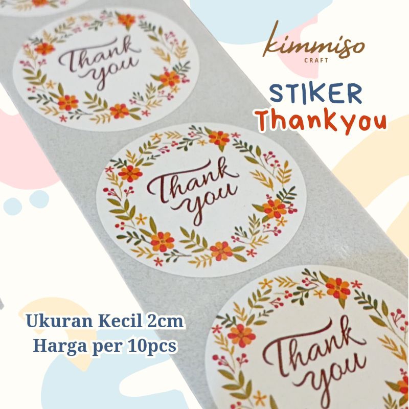 

[Kimmiso] 10 PCS STIKER SOUVENIR STICKER KECIL LABEL THANKYOU