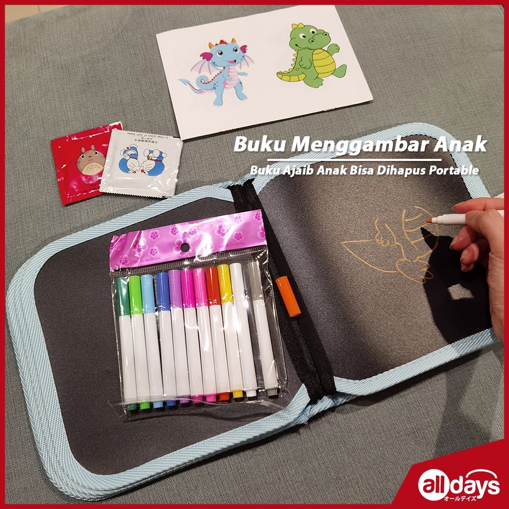 

KODE W35W Alldays Buku Menggambar Anak Buku Ajaib Anak Bisa Dihapus Portable