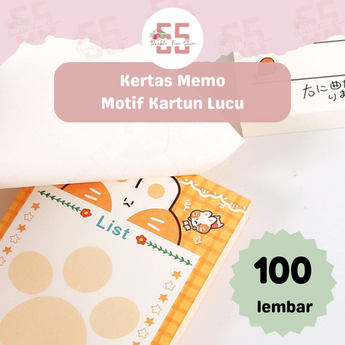 

Kertas Memo / Memo Motif Kartun / Memo Pad Lucu / Notepad Lucu