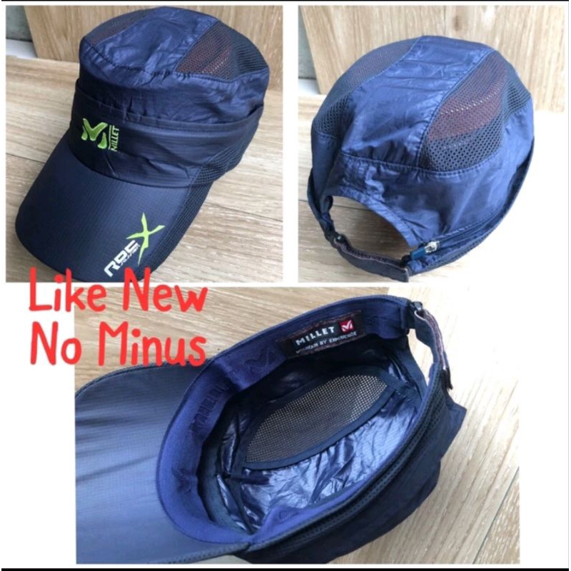topi outdoor hiking Millet cap second thrifting preloved