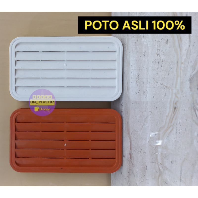 Jalusi Oval Pvc Plastik Ventilasi Udara Pintu Kamar Mandi Toilet Kisi-Kisi Udara