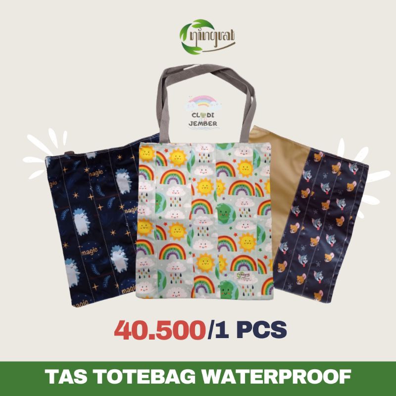 Tas Wetbag Waterproof || Tas Anti Air || Tas Wanita || Totebag || Hampers Tas || Hampers Hari Guru |