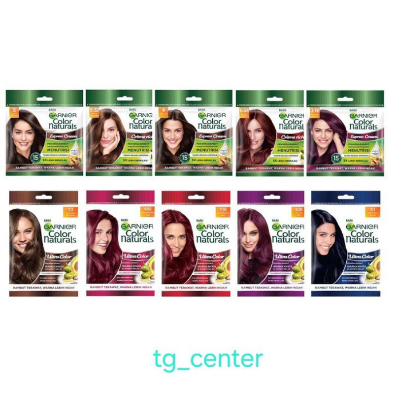 *h** Garnier Hair Color Sachet [ Pewarna rambut garnier sachet ] cat rambut garnier garnier sachet