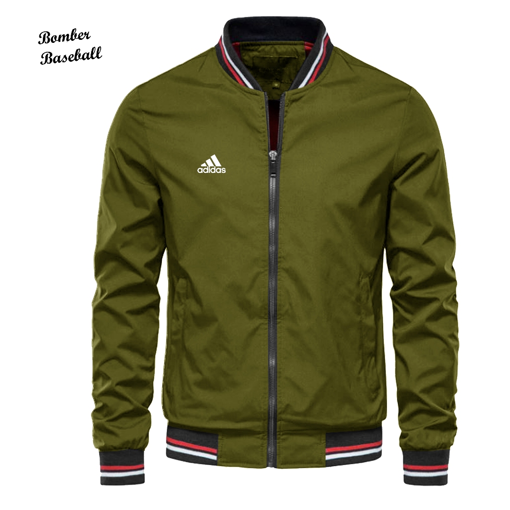Jaket bomber adidas-jaket motor pria waterprof
