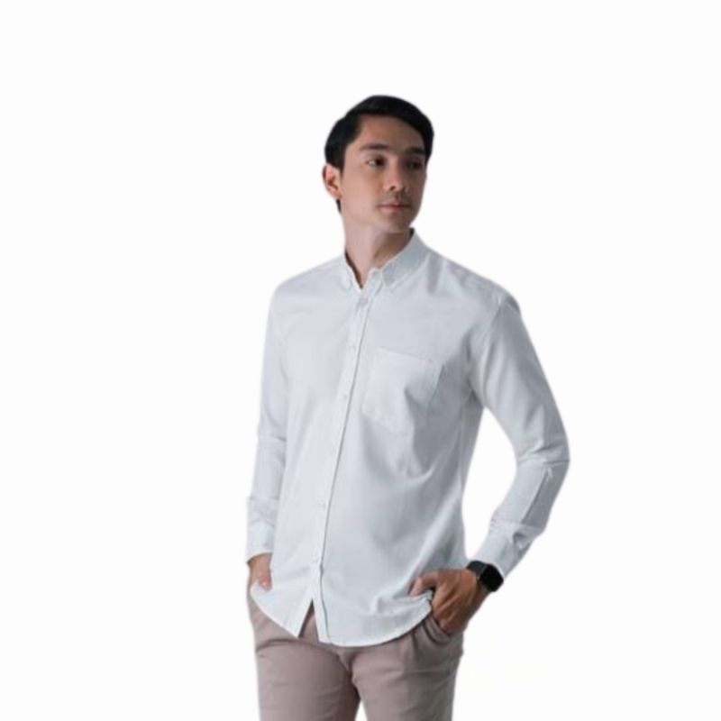 kemeja putih polos pria dewasa baju kerja kantor