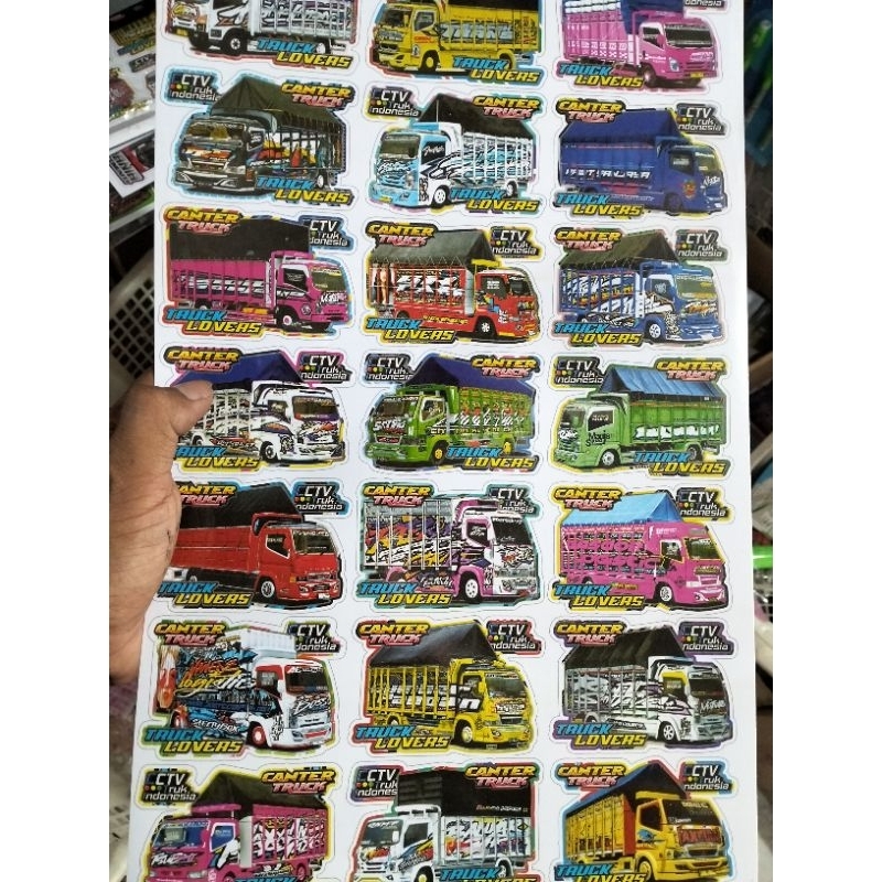 1lembar stiker truk dan stiker Bus mania