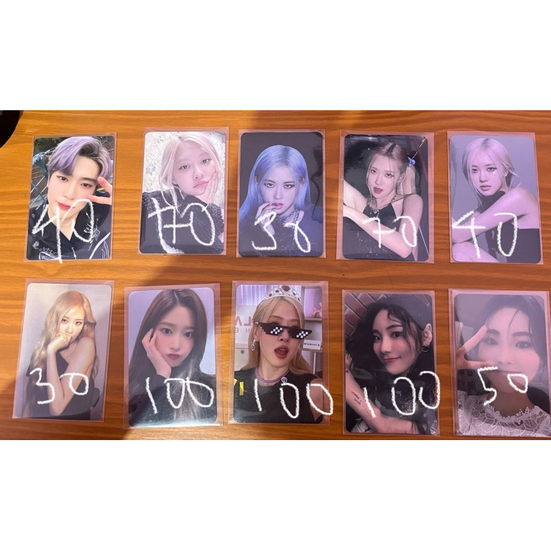 WTS WANT TO SELL PHOTOCARD PC NCT JAEHYUN ROSE BLACKPINK IZONE MINJU