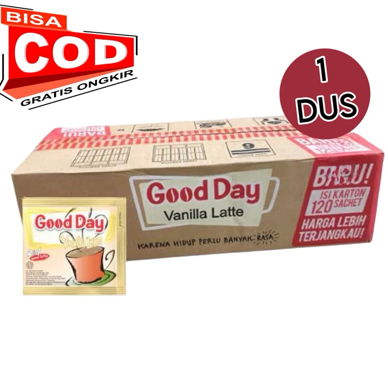 

Good Day Vanilla Latte [12 Renceng/ 120 Sachet/ 1 Dus]