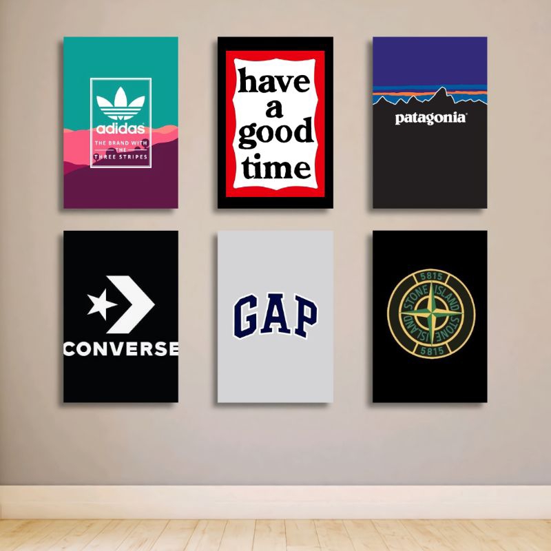 Hiasan Dinding Aesthetic Poster Kayu Casual Aesthetic Pajangan Dinding Casual poster Brand Casual Po