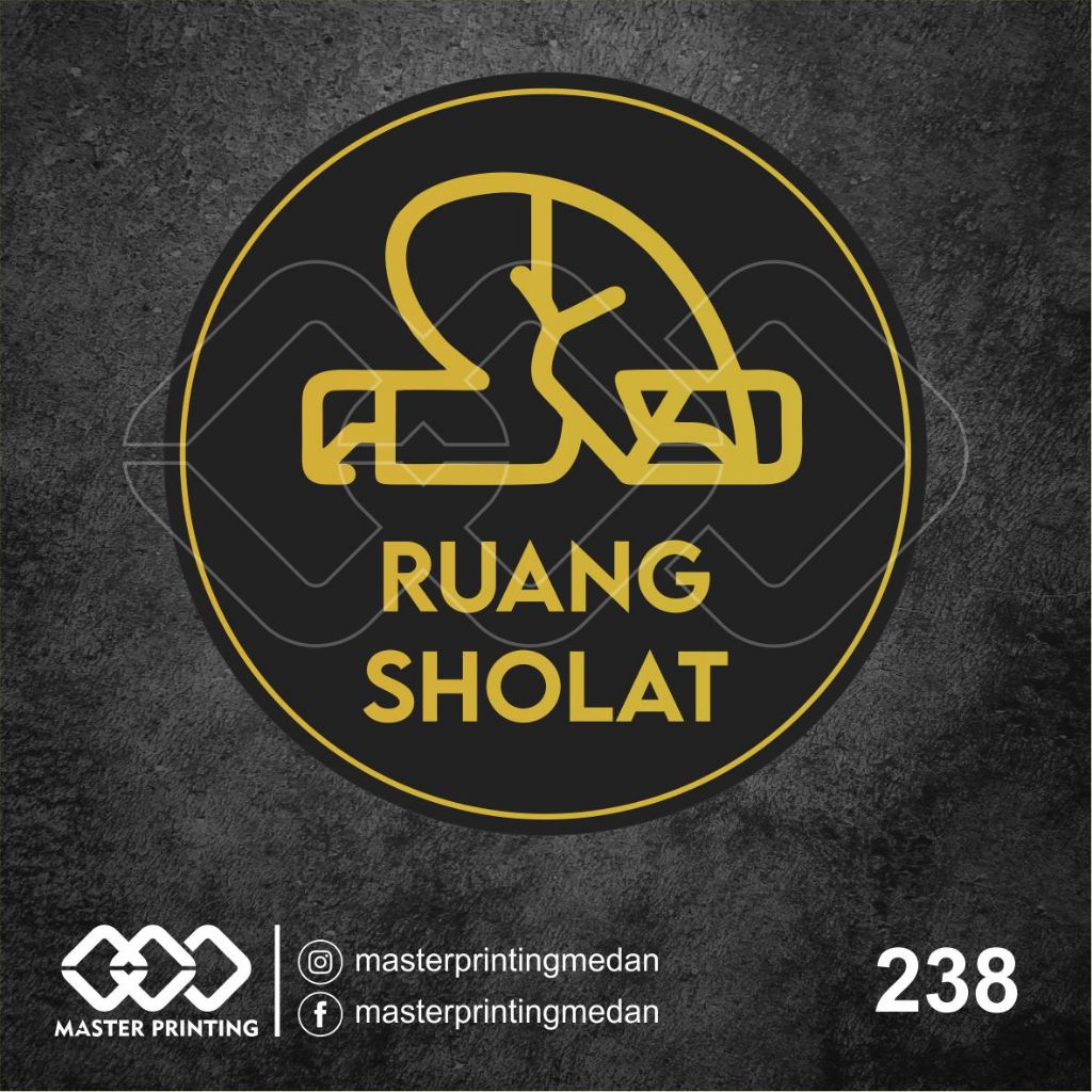 

238 - Stiker Ruang Sholat, Sticker Vinyl, Cutting, Premium, Tahan Air, Termurah, dan Bisa Custom