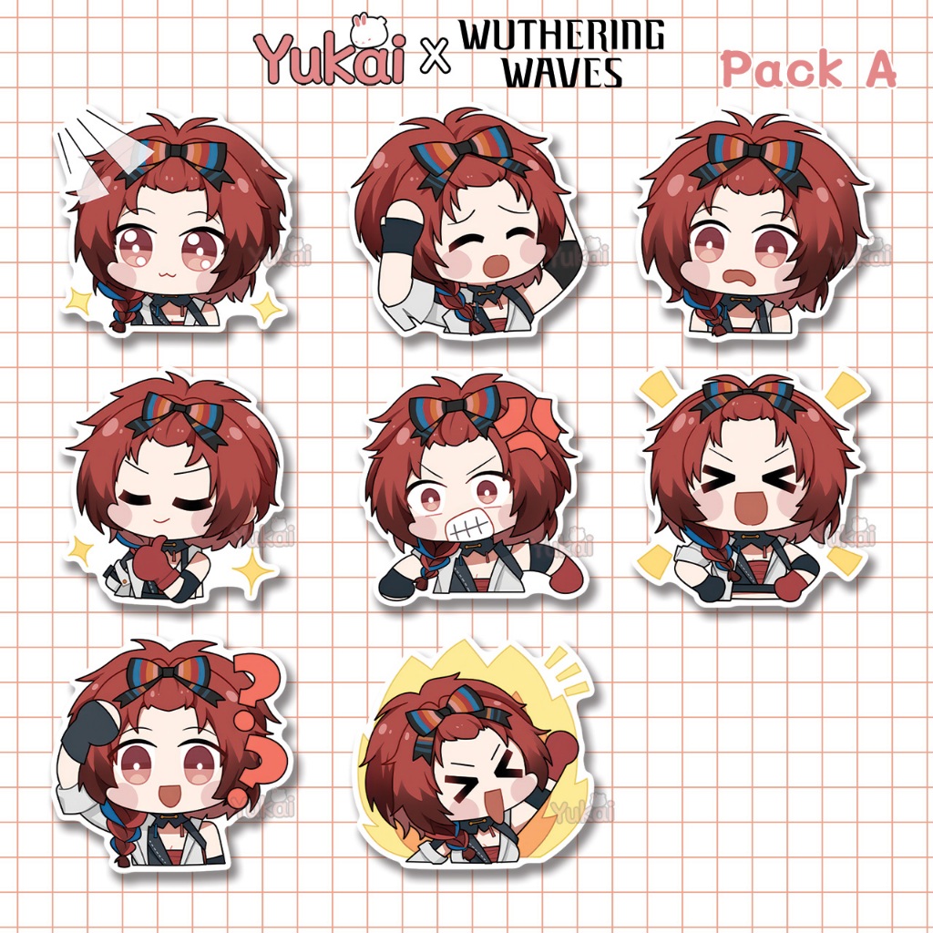 

Stiker Pack Chixia Wuthering Waves Premium, Sticker Anime Waterproof