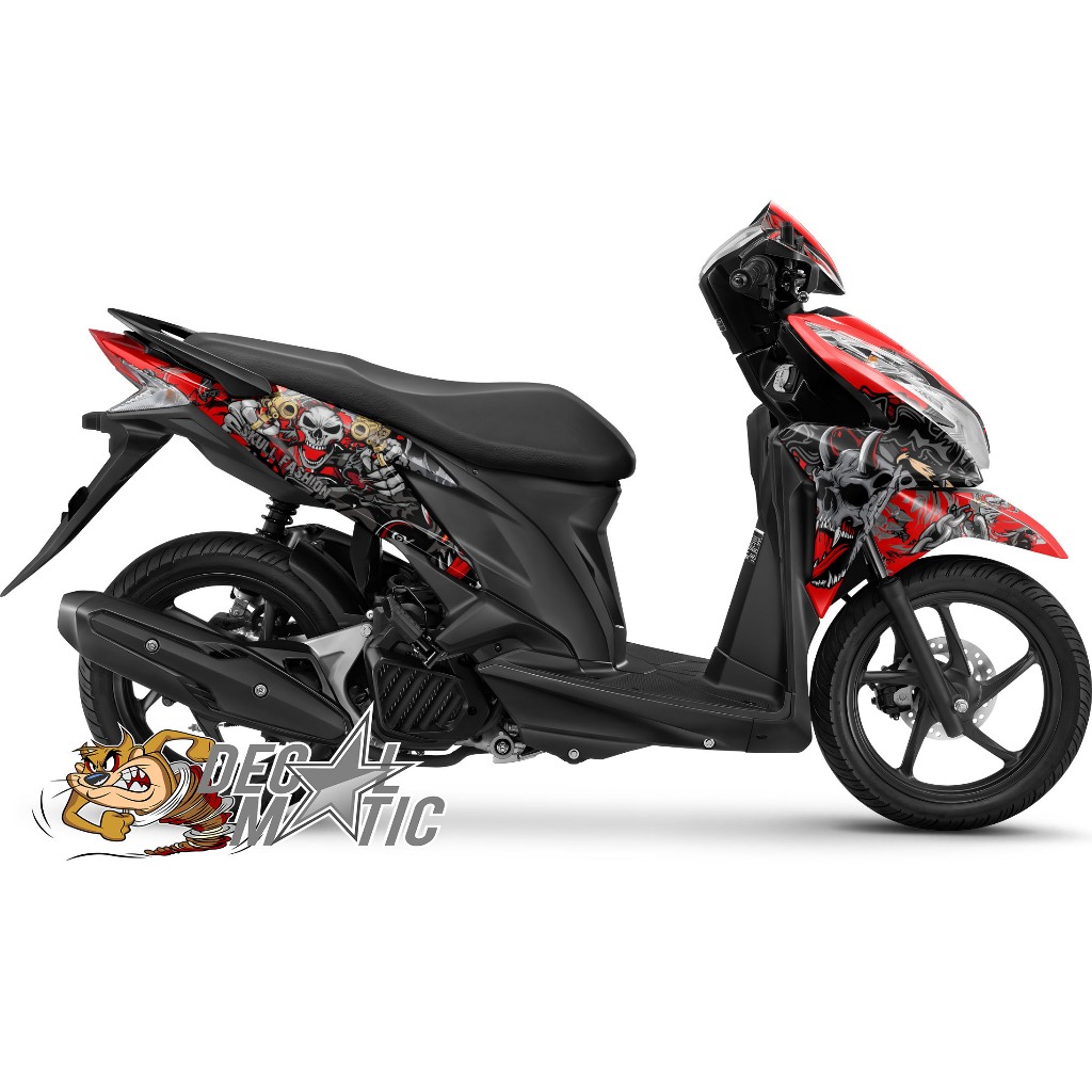 Decal Vario Techno Full Body - Stiker Full Body Honda Vario 125 Old Techno 125  - Skull Fashion