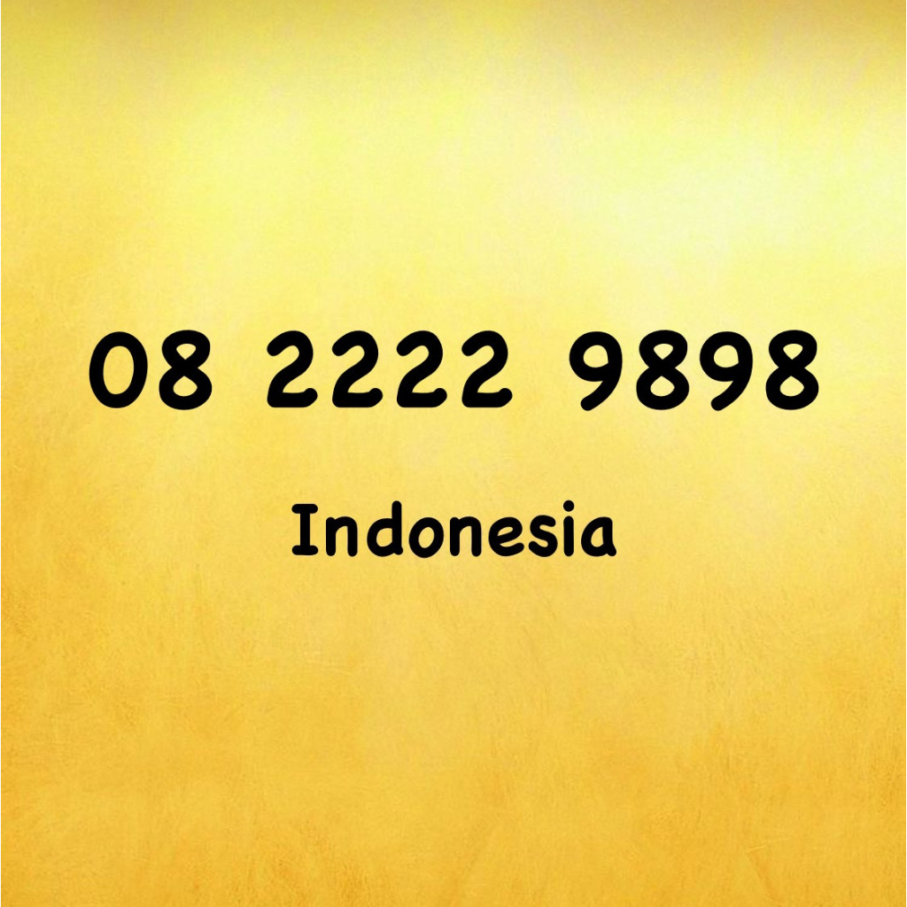 Nomor Cantik Simpati 10 Digit ABAB CDCD - 98 - 1998 - 08 2222 9898