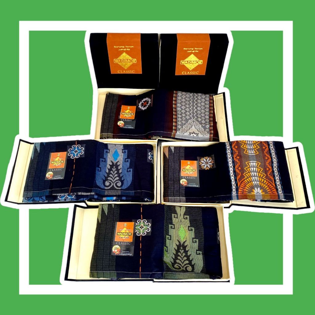 Sarung Wadimor Classic / Sarung Tenun / Sarung Wadimor Bludru Hitam / Sarung Wadimor Jacquard Songke