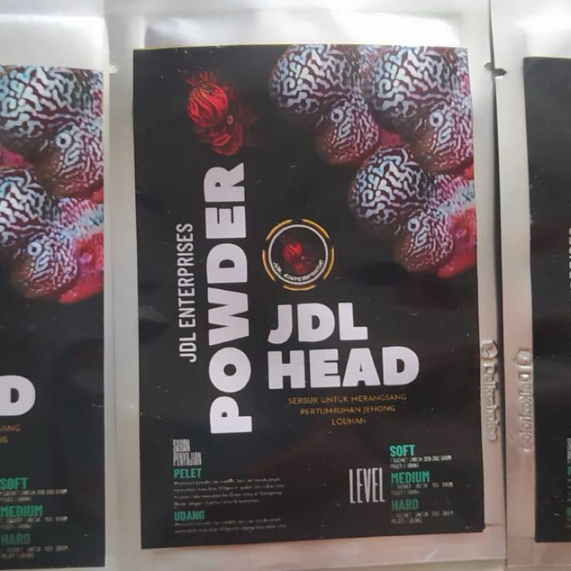 JDL POWDER BLACK 5gram serbuk JENONG khusus ikan hias louhan memaksimalkan jenong ikan besar