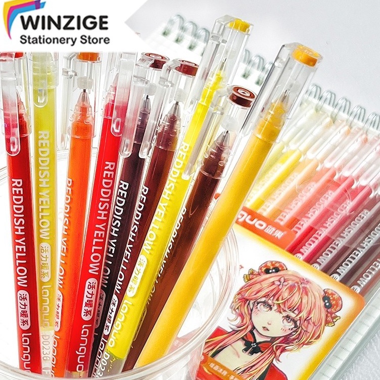 

Winzige 99 colors pulpen drawing pena warna warni pulpen lucu gel pen aesthetic morandi pastel retro color journal marker pen alat tulis school stationary