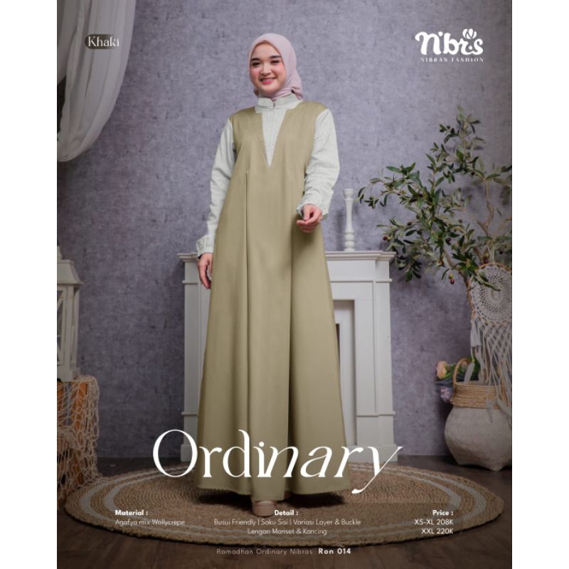 GAMIS RON ( ramadhan ordinary nibras) 014 KHAKI BY NIBRAS