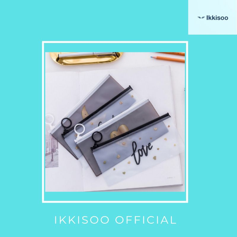 

IKKISOO Tempat Alat Tulis plastik zipper