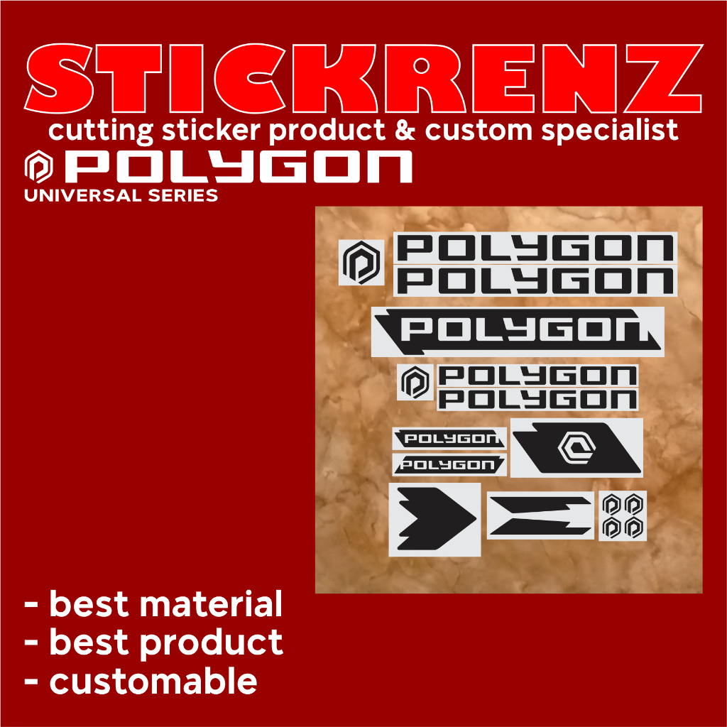 Cutting Sticker Stiker Frame Sepeda Roadbike MTB Polygon Universal Custom
