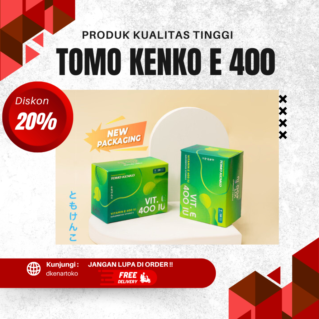 ⏩⏩BIG PROMO ⏩Tomo Kenko Vitamin E 400 UI||Tomo Kenko Vitamin E | Vitamin E 400 UI | Vitamin Kulit | 