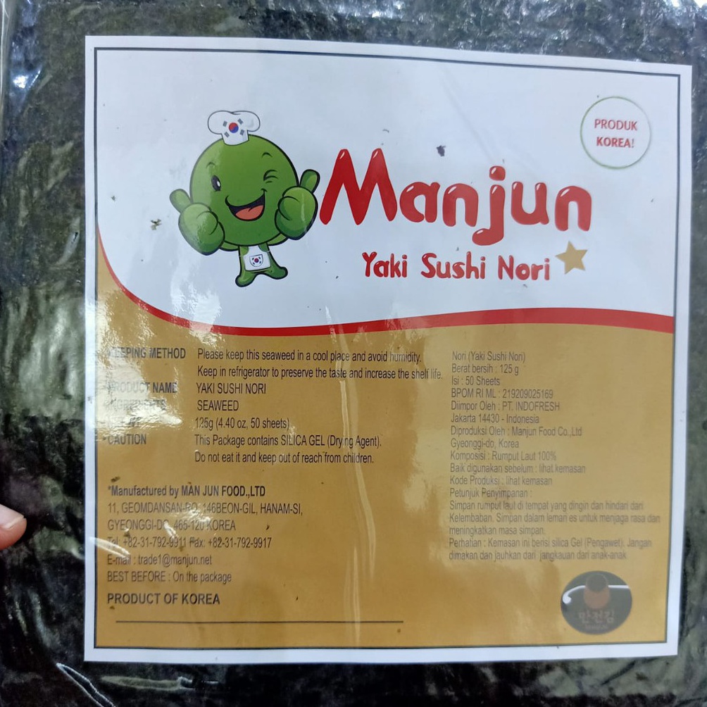 

KODE PRODUK QR69F6675 BEST SELLER Manjun Yaki Sushi Nori 125 gram 5 sheets