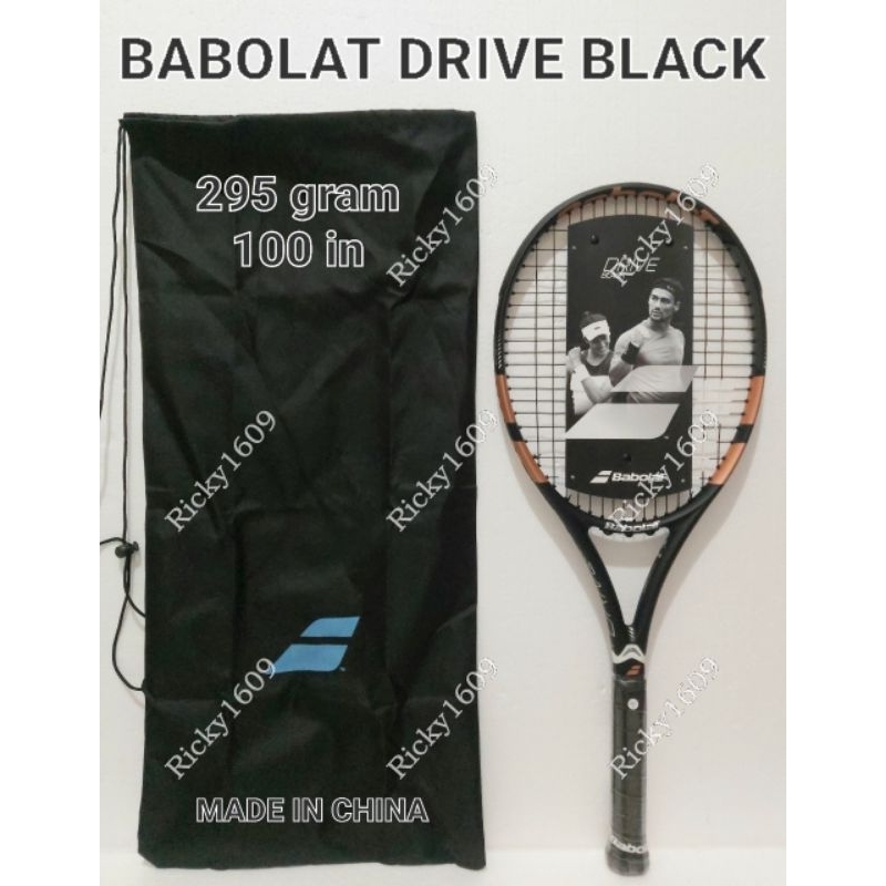 RAKET TENIS BABOLAT DRIVE BLACK - CORTEX TECHNOLOGY - WOOFER TECHNOLOGY - ELLIPTIC GEOMETRY - ORIGIN