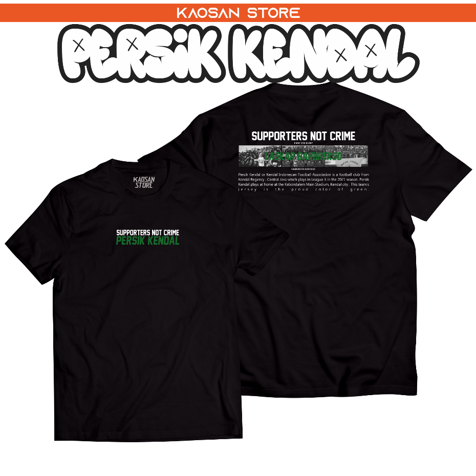 Kaos Persik Kendal | Kaos Black Mania | Kaos Kendal Football | Supporter Kendal