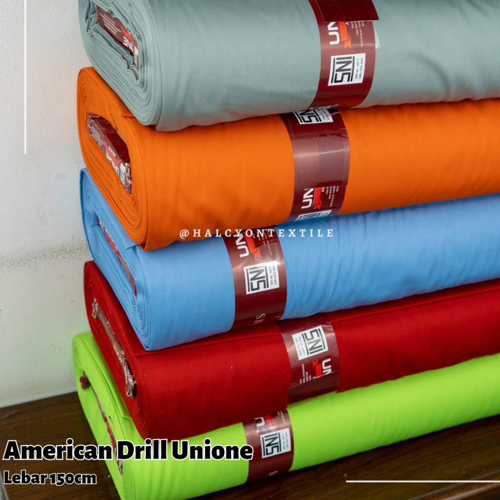 Kain American Drill UniOne Berkualitas Premium Untuk Seragam,Celana,PDH,PDL,Pakaian Dinas (Harga Per