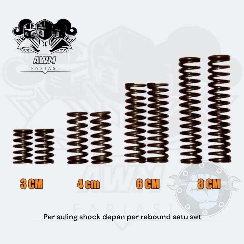 Per Suling Shock Depan Per Rebound AWM Satu Set Panjang 3 cm 4 cm 6 cm 8 cm