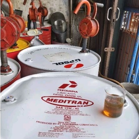 oli mesin diesel meditran sx 15w-40, oli mesin diesel 15w-40 eceran kemasan 20L