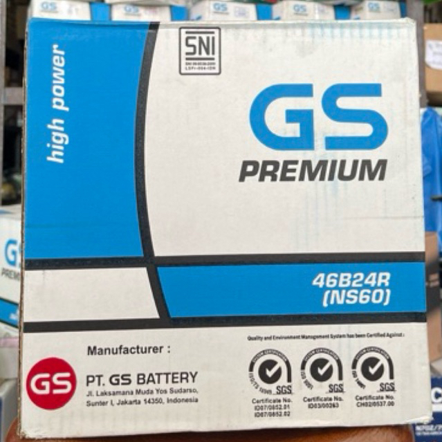 Aki Avanza Xenia GS Premium NS60 Accu Basah Mobil Kijang Rush Terios