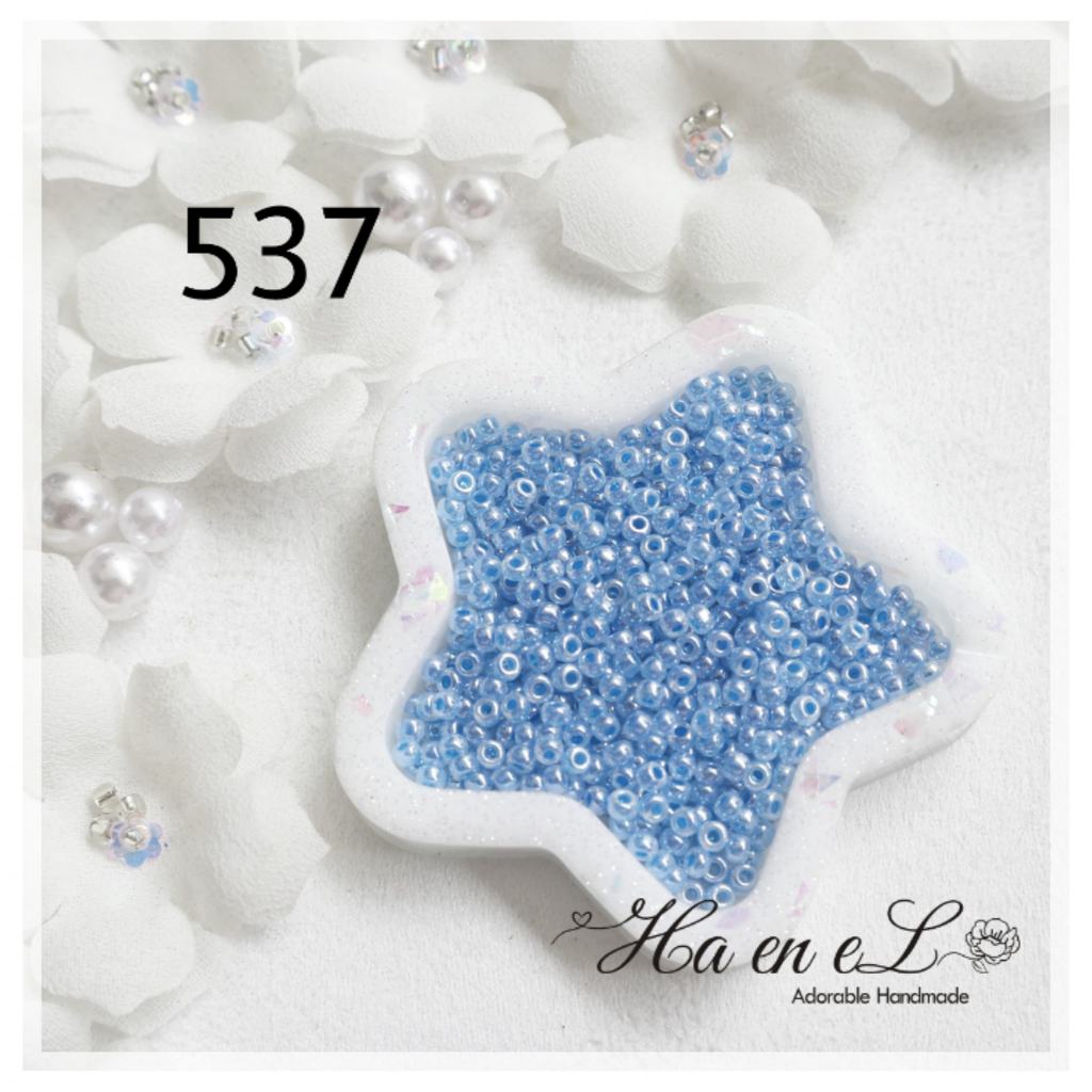 Payet Miyuki pasir seedbead (RR) ukuran 12/O(sp) & 11/O kode 537 (10gr) Biru / Blue