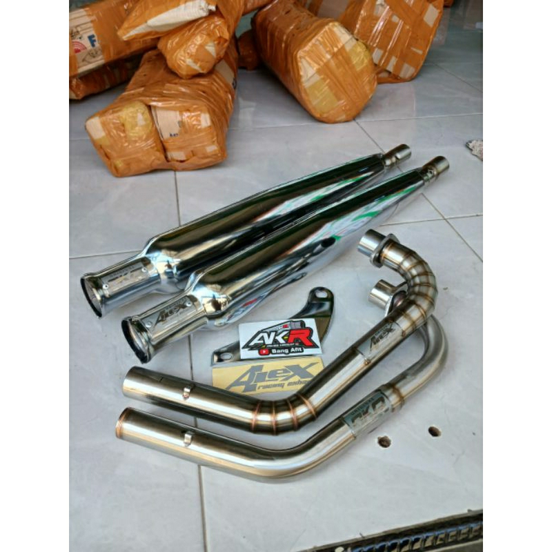 Knalpot al ex akr cb gl mp tiger plor corbi korbi plor klokor cb125 plor fajar indah fulset bending 