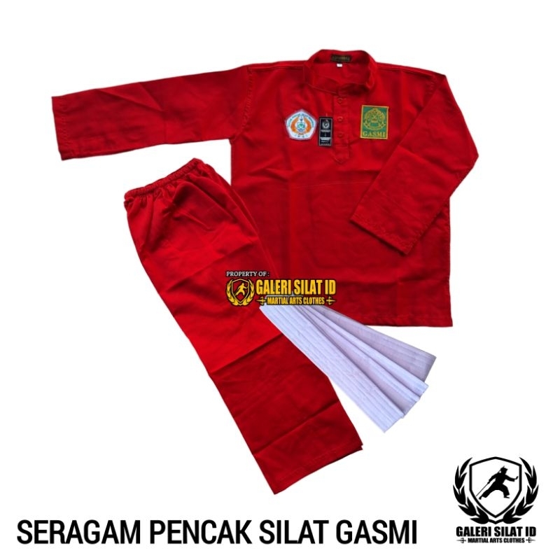 Baju Siswa Gasmi - Sragam Gasmi - Sakral Silat Gasmi Lengkap Baju Celana Sabuk