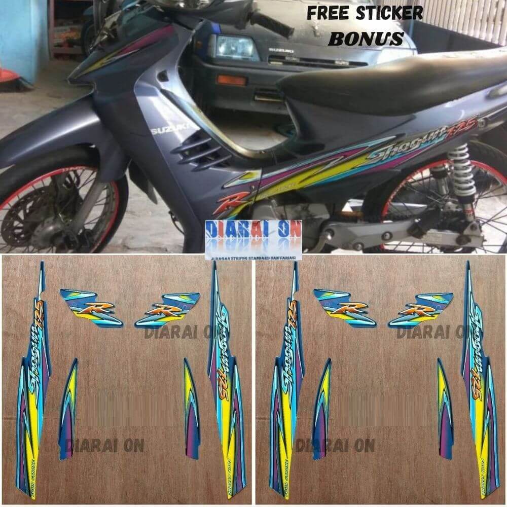 Striping Stiker Suzuki Shogun 125 R 2004 - Shogun 125R Ungu Murah