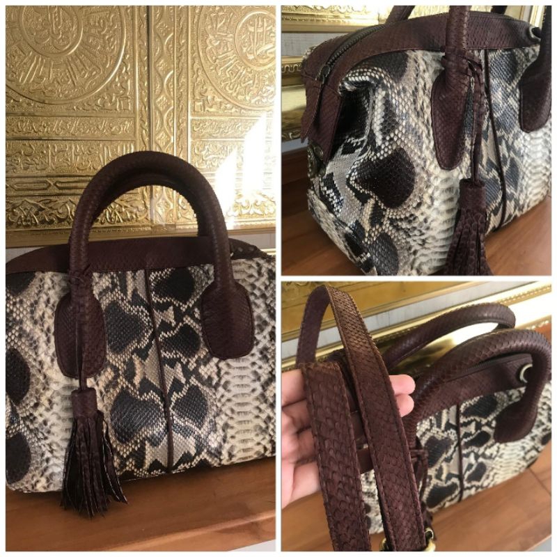 TAS kulit ular asli size 33 cm premium